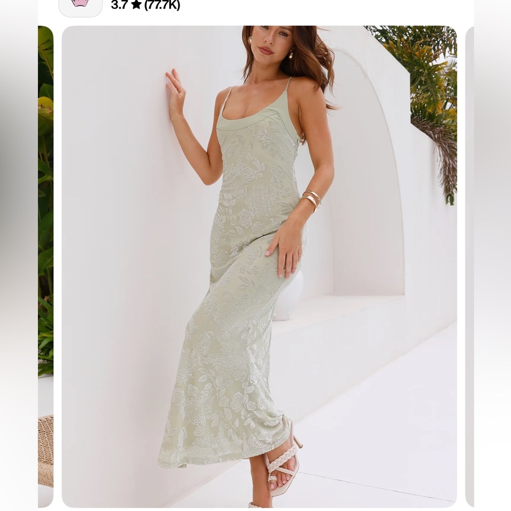 Luxurious Touch Sage Maxi Dress